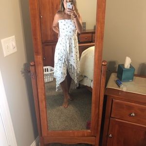 White and blue floral , Lucy love dress!